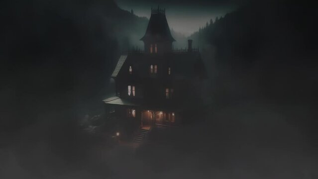 Country Side Old House: Fog, Spooky Atmosphere, No Neighbors