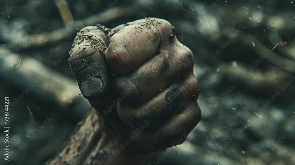 Poster a close-up shot of a person's hand holding something. this versatile image can be used to convey con