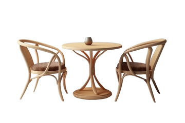 Outdoor and indoor living table and chairs set for home design minimalist style.