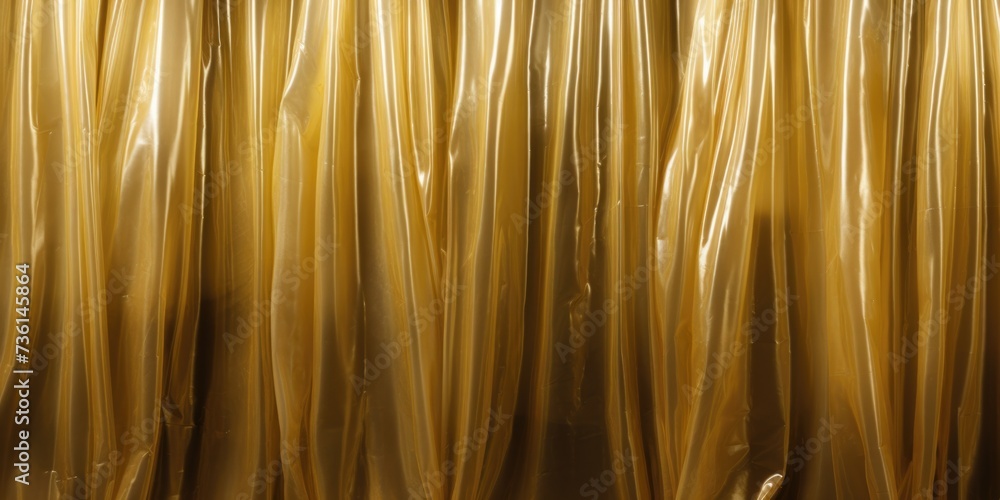 Aufkleber a detailed close up view of a gold curtain. perfect for adding an elegant touch to any interior desi