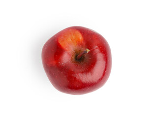 Fresh red apple on white background