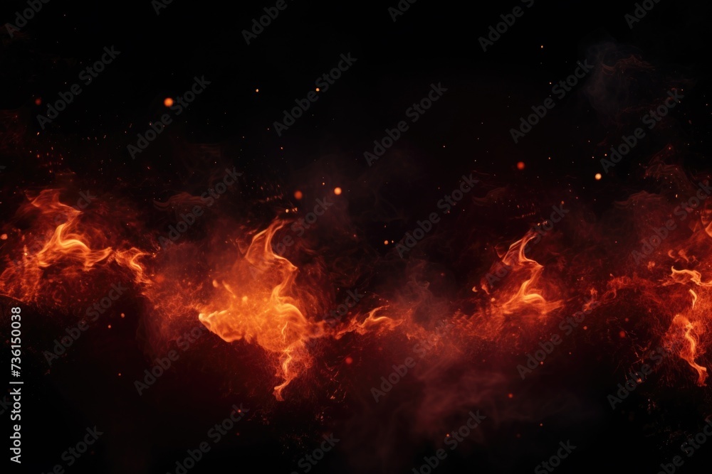 Aufkleber A striking image of red and orange flames against a dark background. Perfect for adding a fiery touch to any project
