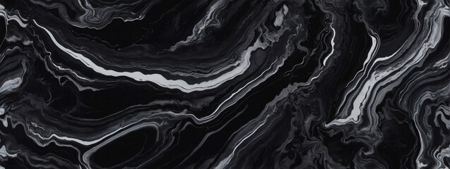 Charcoal abstract black marble background art paint pattern ink texture watercolor burnished platinum fluid wall.