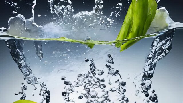 water splash in lemon