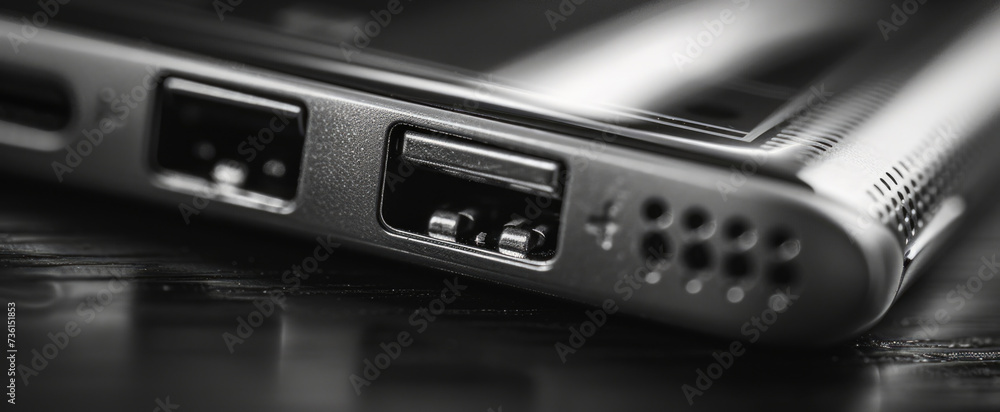 Poster A close up of a cell phone placed on a table. This image can be used to illustrate technology, communication, or work-related concepts
