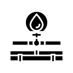 pipeline oil industry glyph icon vector. pipeline oil industry sign. isolated symbol illustration