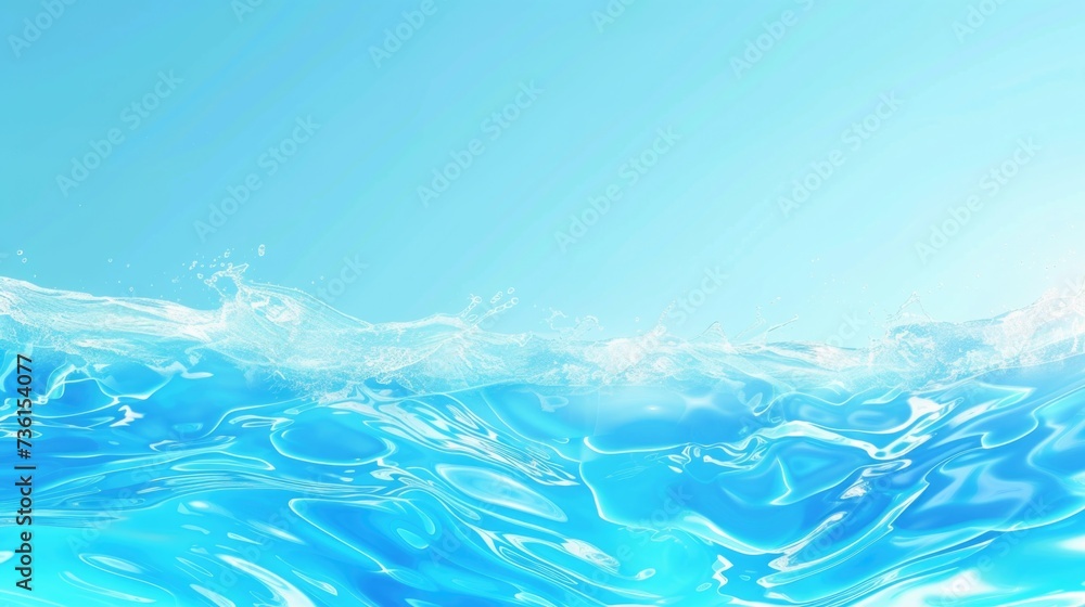 Poster a detailed view of a powerful wave in the ocean. perfect for capturing the beauty and strength of na