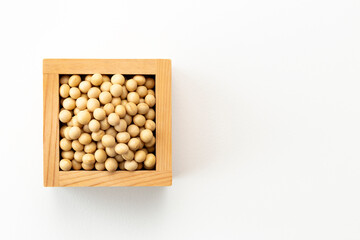 白背景に大豆