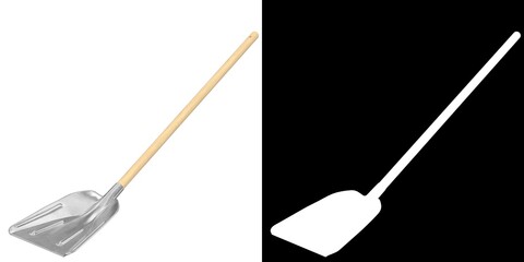 3D rendering illustration of a snow shovel © Francesco Milanese