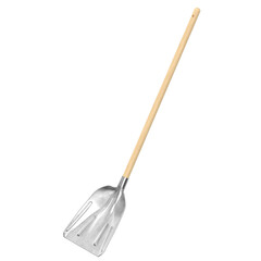 3D rendering illustration of a snow shovel