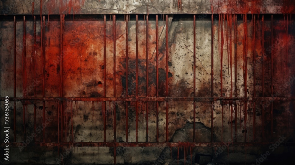 Poster A picture of a wall with a vibrant red paint. This image can be used for various design projects and backgrounds