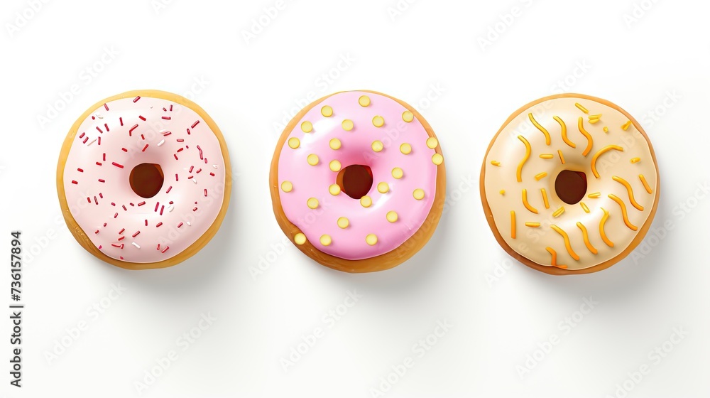 Poster create a captivating design package that encapsulates the charm of baby donuts in a clean and visual