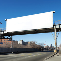 Obraz premium Bilboard mockup bridge, Generative AI