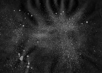 Obraz premium Watercolor Black and White Splash Background. White Splashes on Black Background.