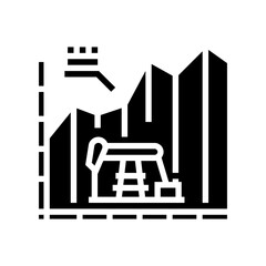 Fototapeta premium supply oil industry glyph icon vector. supply oil industry sign. isolated symbol illustration