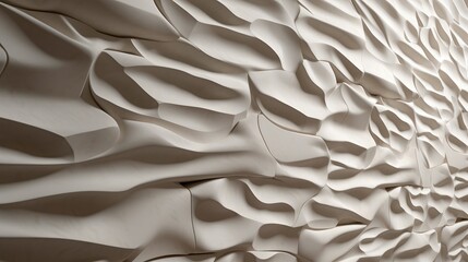 Light-toned textured wall panels for added visual  AI generated illustration