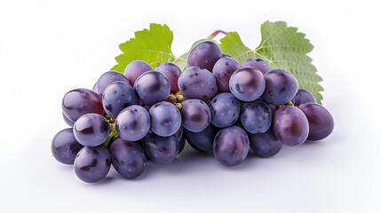 Pile of grapes varieties isolated on white background. closeup of grapevine set with grapes of...