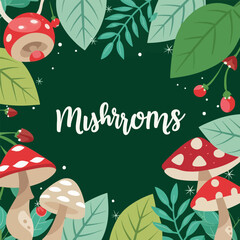 Fototapeta premium Mushroom Design illustration 