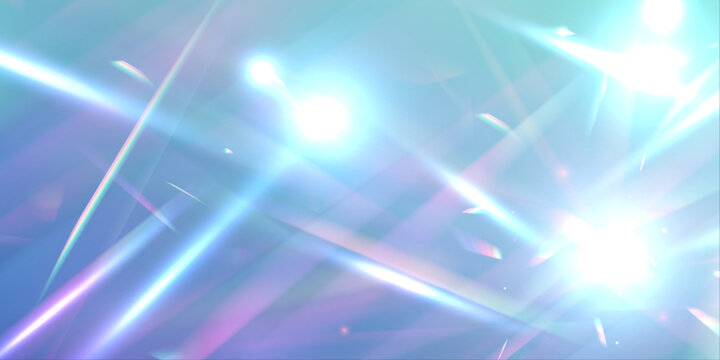 Holographic falling confetti glitters isolated on transparent background. Transparent light refraction pattern for adding effects to backgrounds and objects. Vector illustration.	