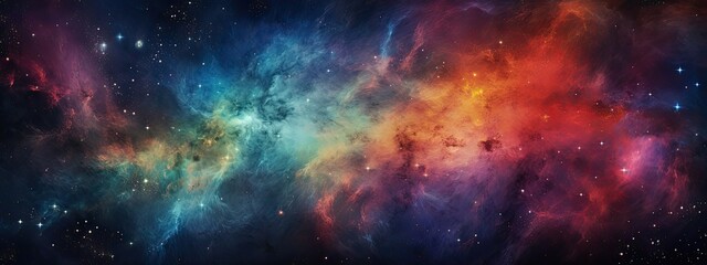 Fototapeta na wymiar deep and colorful galaxy