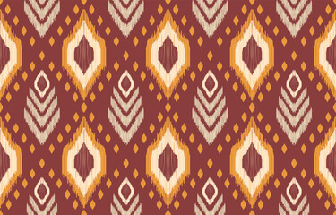 Ethnic abstract ikat art. Aztec ornament print. geometric ethnic pattern seamless  color oriental.  Design for background ,curtain, carpet, wallpaper, clothing, wrapping, Batik, vector illustration.