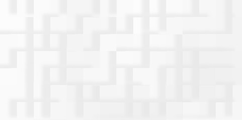 Abstract white exterior 3d illustration vector background with block pattern, Embossed paper square white geometric pattern of 3d blocks Background, Abstract business block pattern geometric vector.
