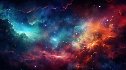 Obraz premium deep and colorful galaxy