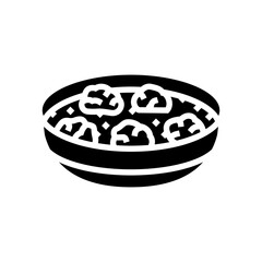 albondigas spanish cuisine glyph icon vector. albondigas spanish cuisine sign. isolated symbol illustration