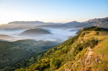Beautiful nature of Bosnia and Herzegovina. Travel concept.