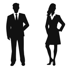 business people silhouette 