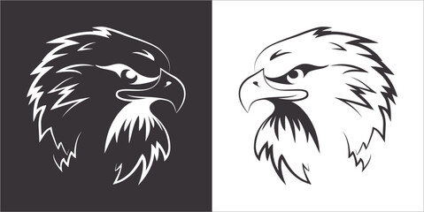 Illustration vector graphics of head eagle icon
