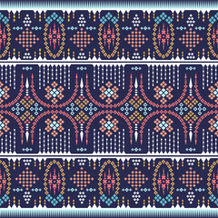 Carpet ethnic tribal pattern art. Ethnic ikat seamless pattern. American, Mexican style.Vector Design for background
