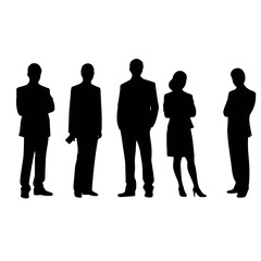 business people silhouette 