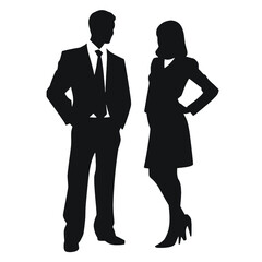 business people silhouette 