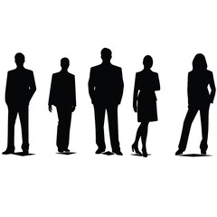 business people silhouette 