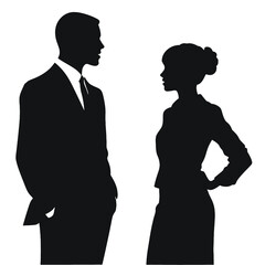 business people silhouette 
