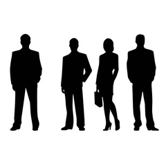 business people silhouette 
