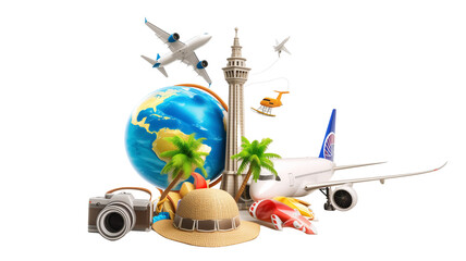 Tourism Agency Management concept, isolated on transparent Background