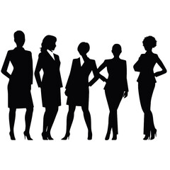 business people silhouette 

