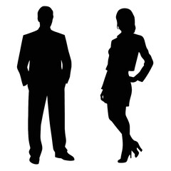 business people silhouette 