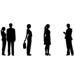 business people silhouette 