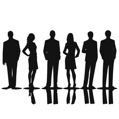 business people silhouette 