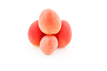 dried apricots isolated on white