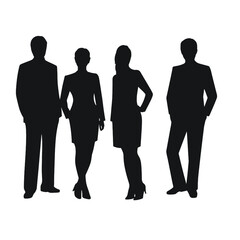 business people silhouette 