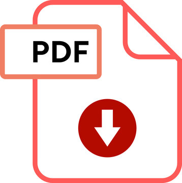 PDF File format icon rounded shapes outline