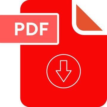 PDF File format icon rounded shapes and spacing