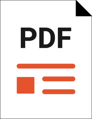 Obraz premium PDF Icon Curious Blue color