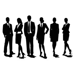 business people silhouette 
