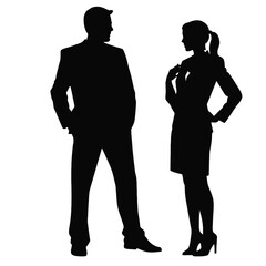 business people silhouette 