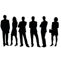 business people silhouette 